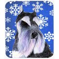 Skilledpower Schnauzer Winter Snowflakes Holiday Mouse Pad; Hot Pad or Trivet SK234915